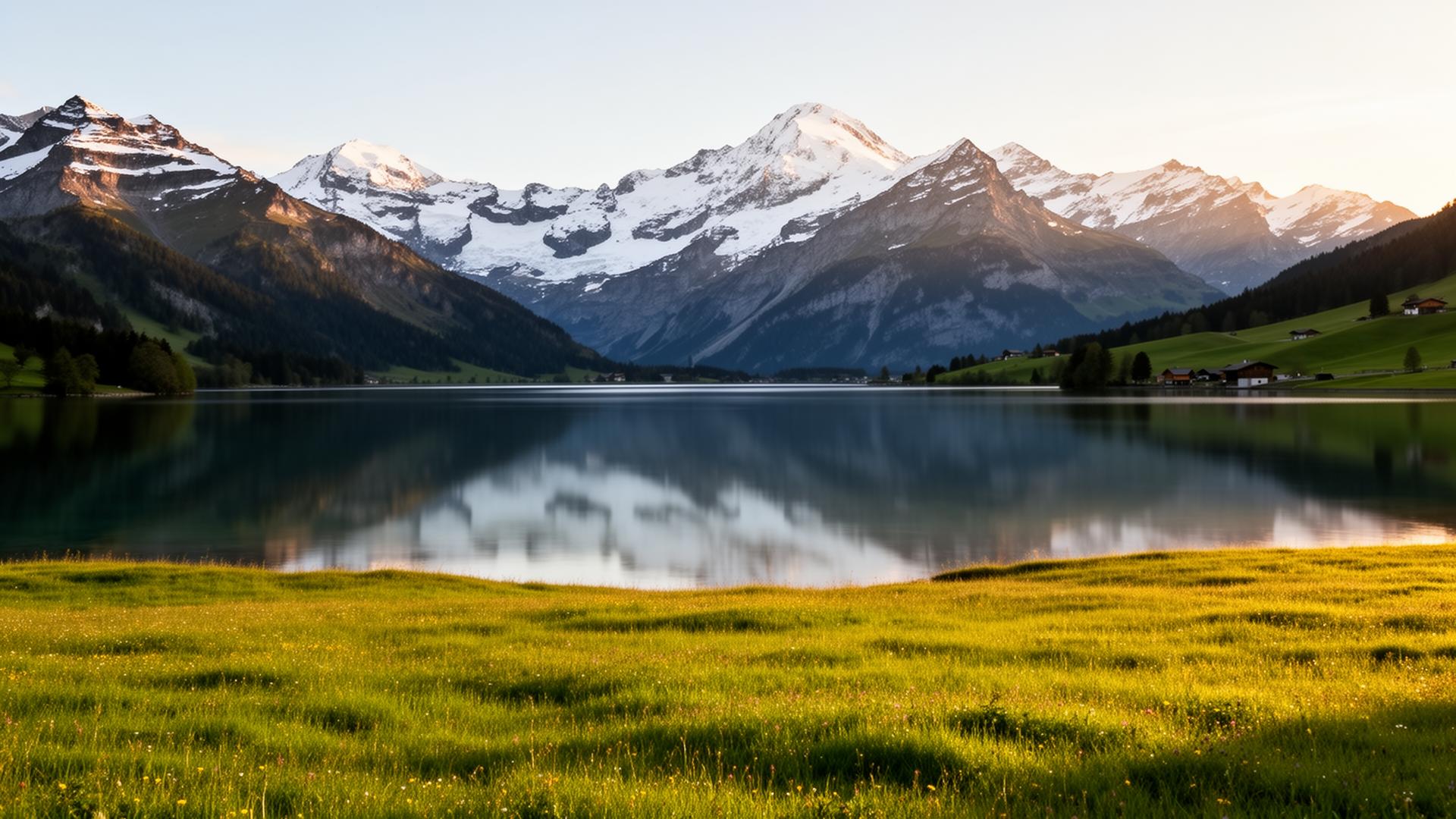 Alpi svizzere e lago — Svizzera italiana